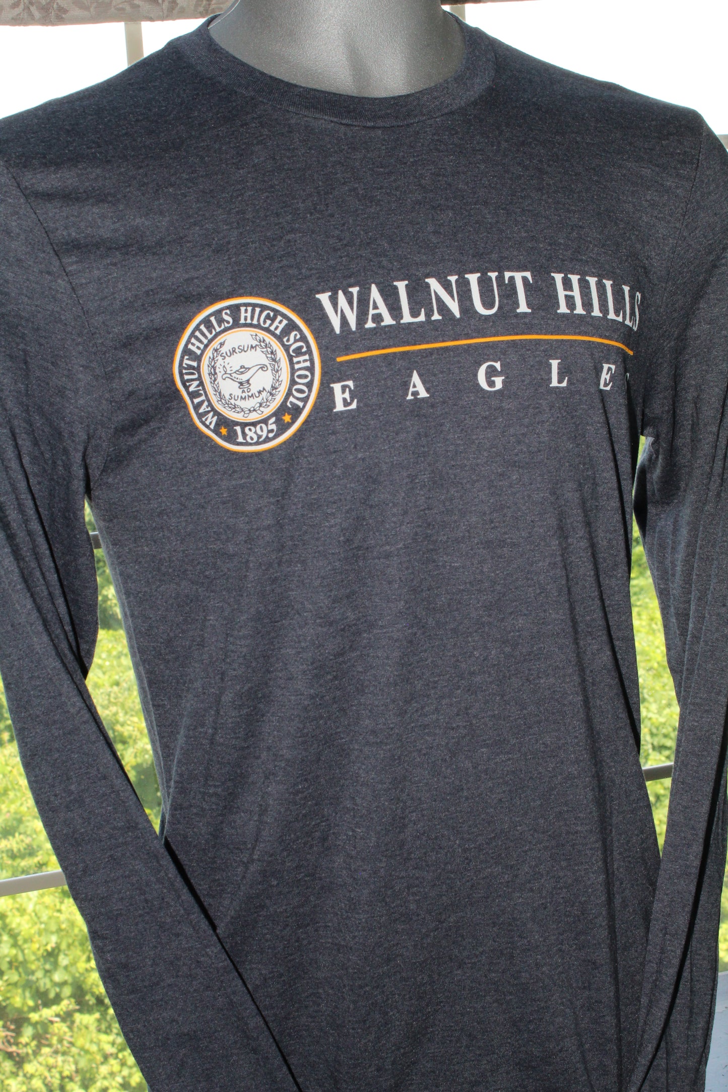 Heather Blue Logo LS Tee