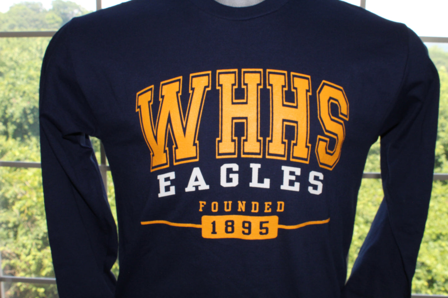 Navy Blue WHHS LS Tee