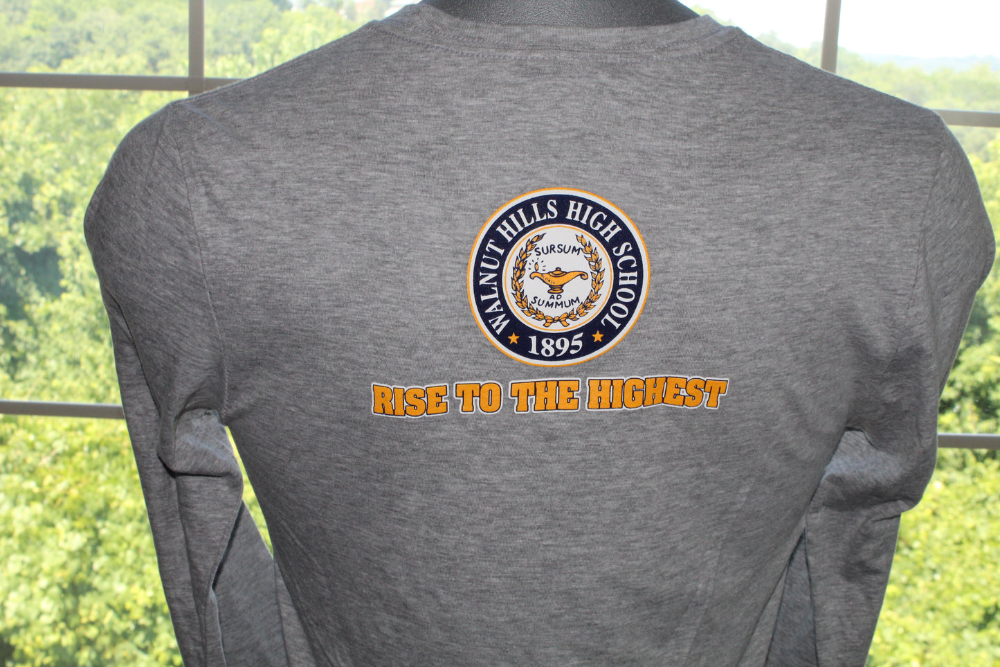 Grey LS Eagle Tee - Logo on Back