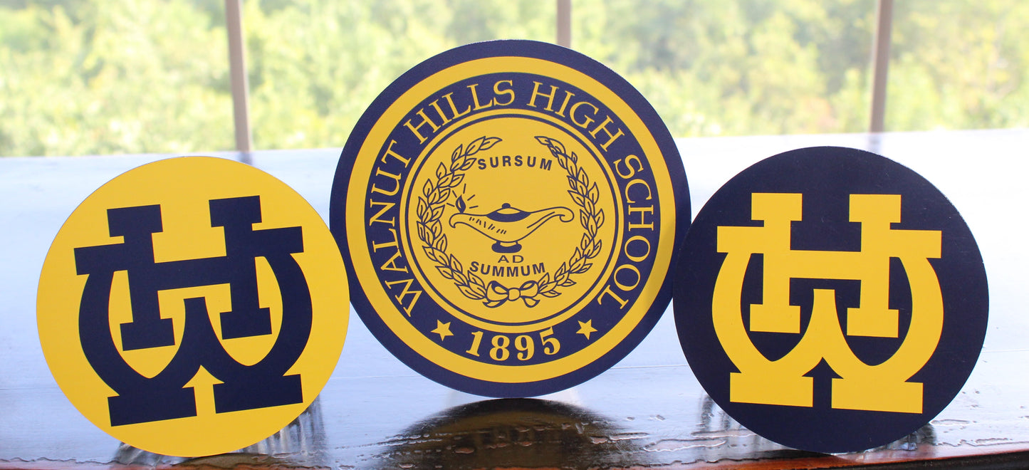 Navy "WH" Car Magnet