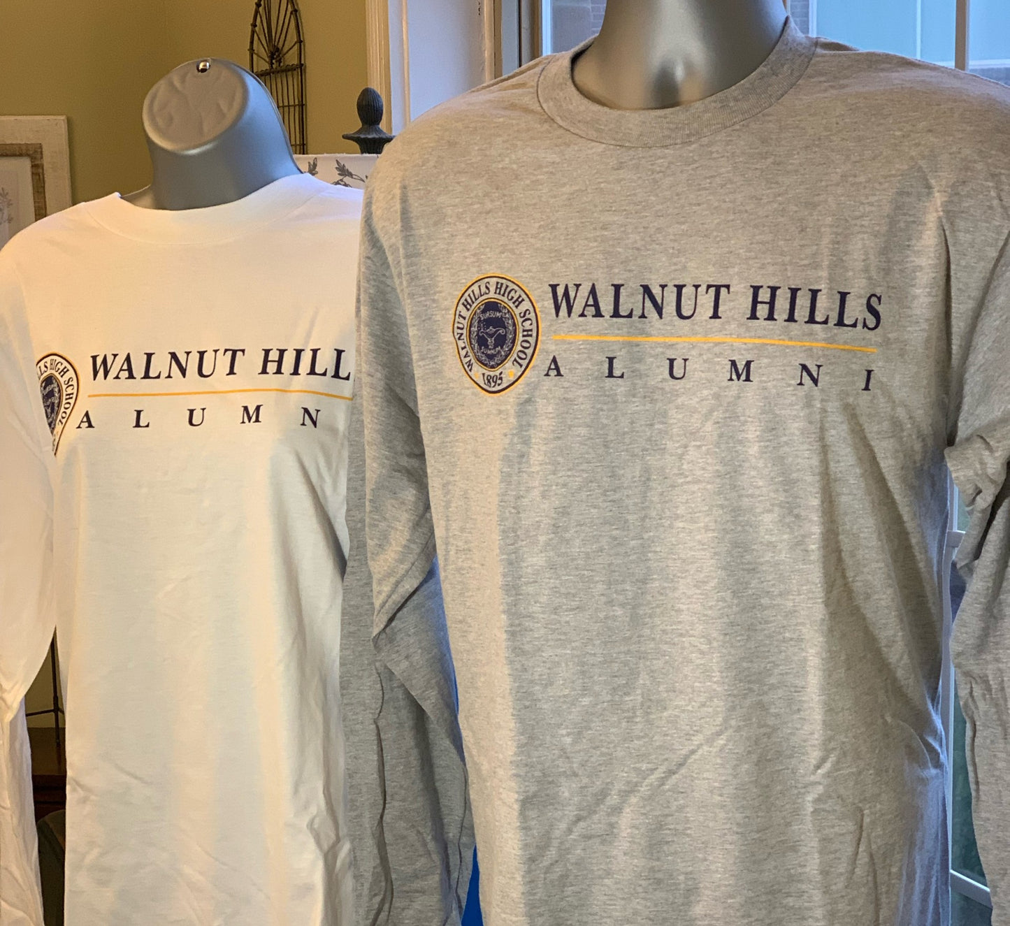 Alumni White LS Tee - Gray or White