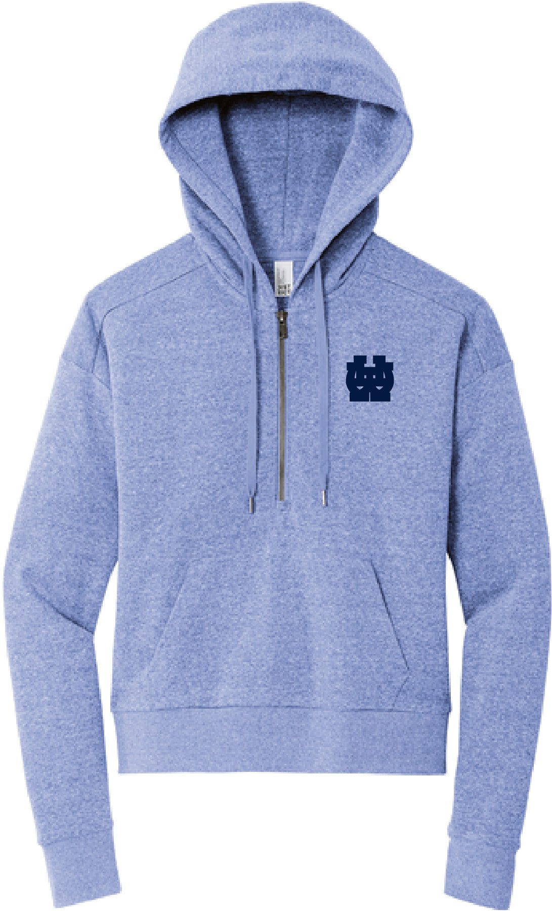 Half Zip Blue Frost Hoodie