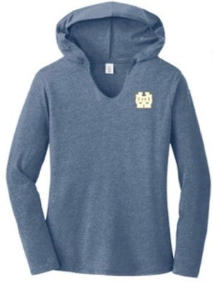 Heather Navy Women's Shirt Hoodie