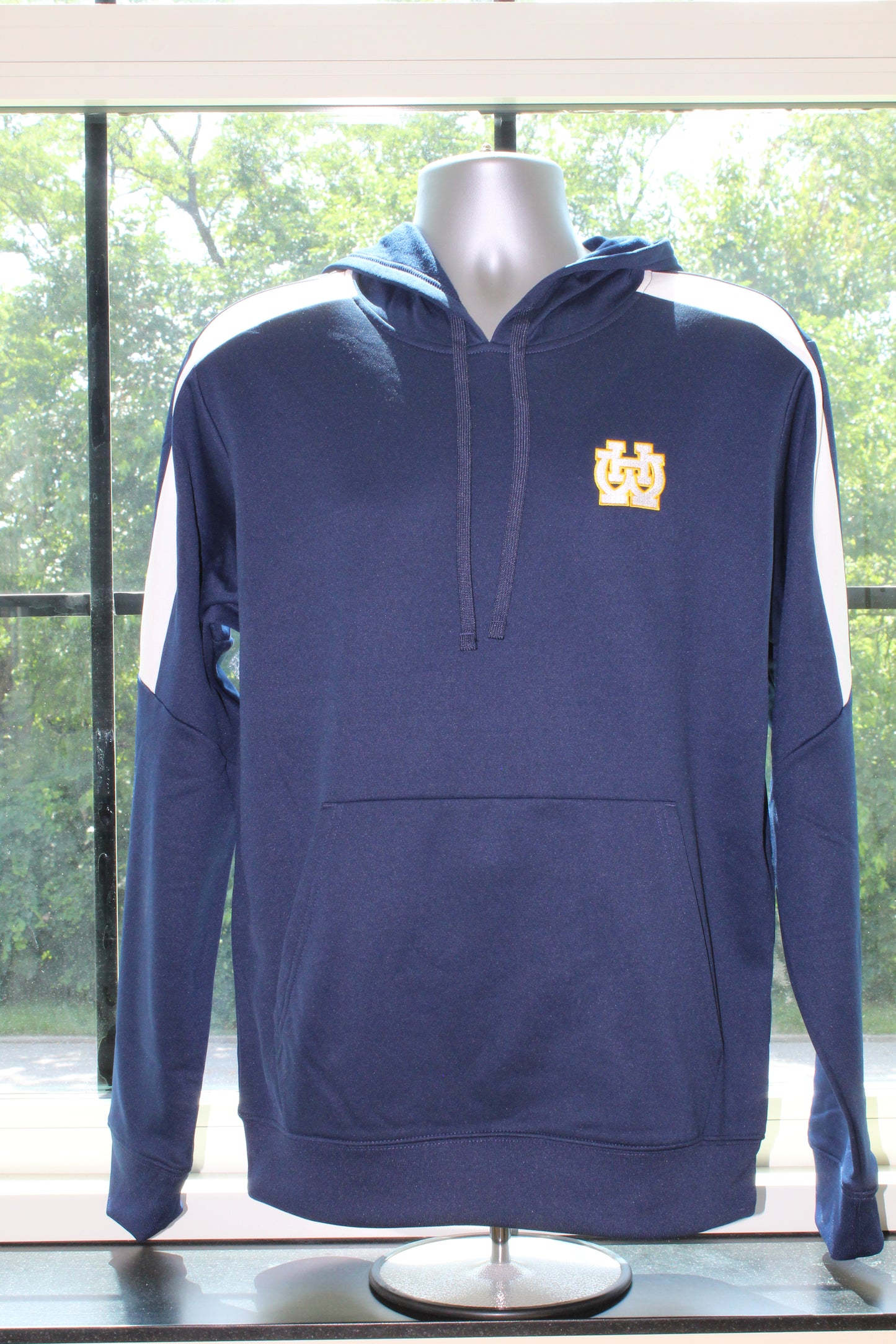Navy Blue White Stripe Hoodie