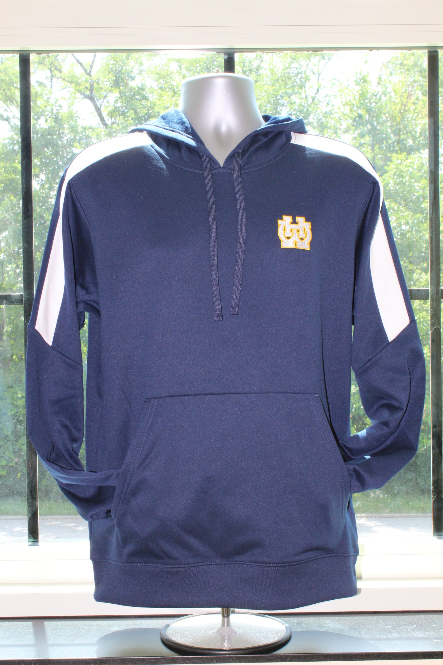 Navy Blue White Stripe Hoodie