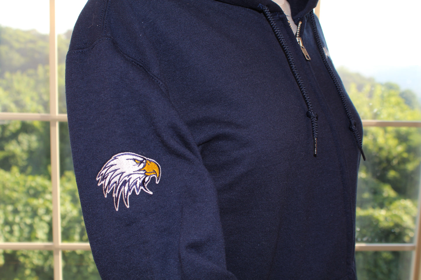 Alumni Full Zip Navy Embroidered Hoodie