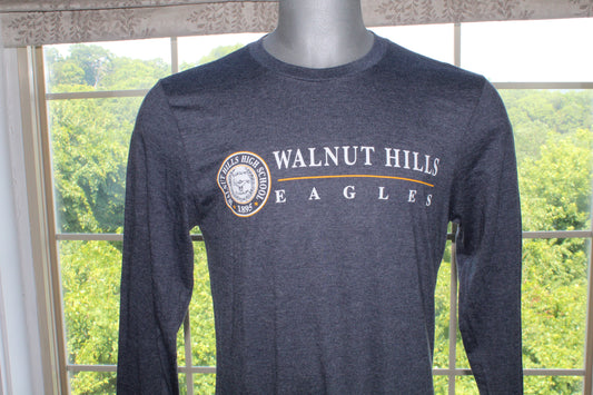 Heather Blue Logo LS Tee