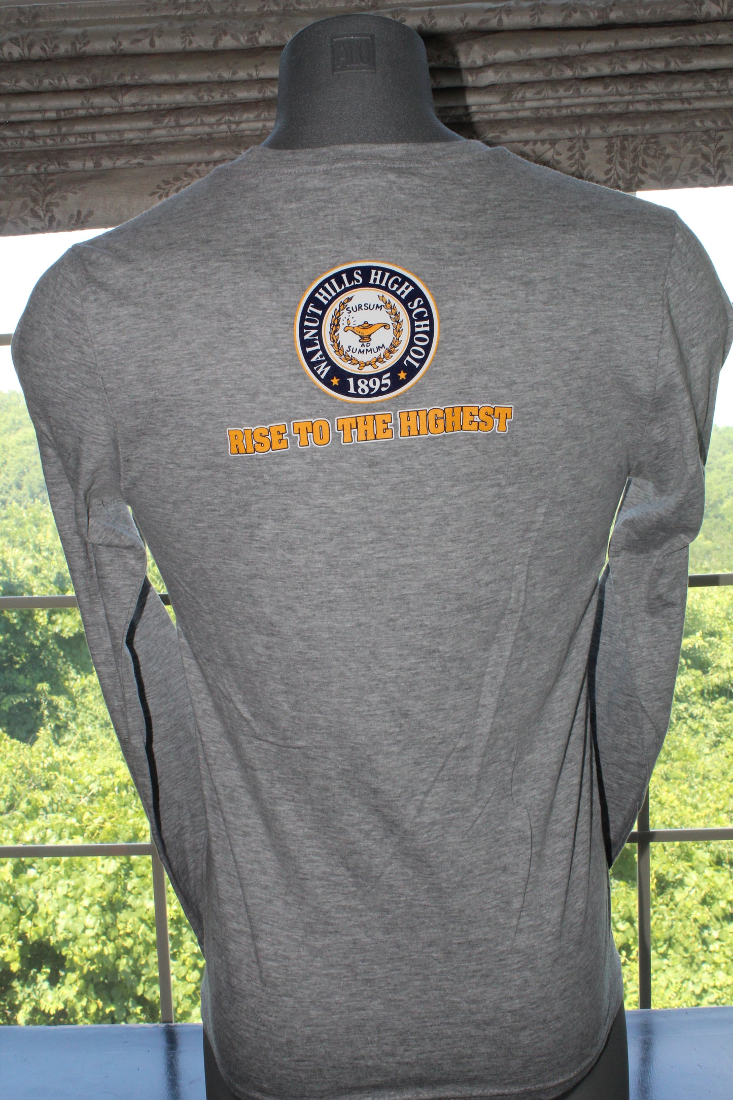 Grey LS Eagle Tee - Logo on Back