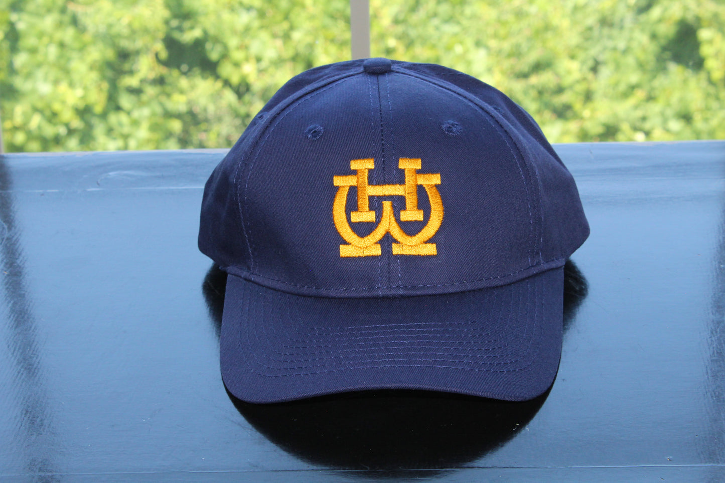 Navy Adjustable Hat with Gold "WH"