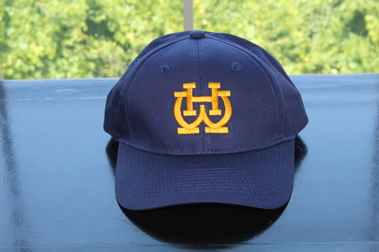 Navy Adjustable Hat with Gold "WH"