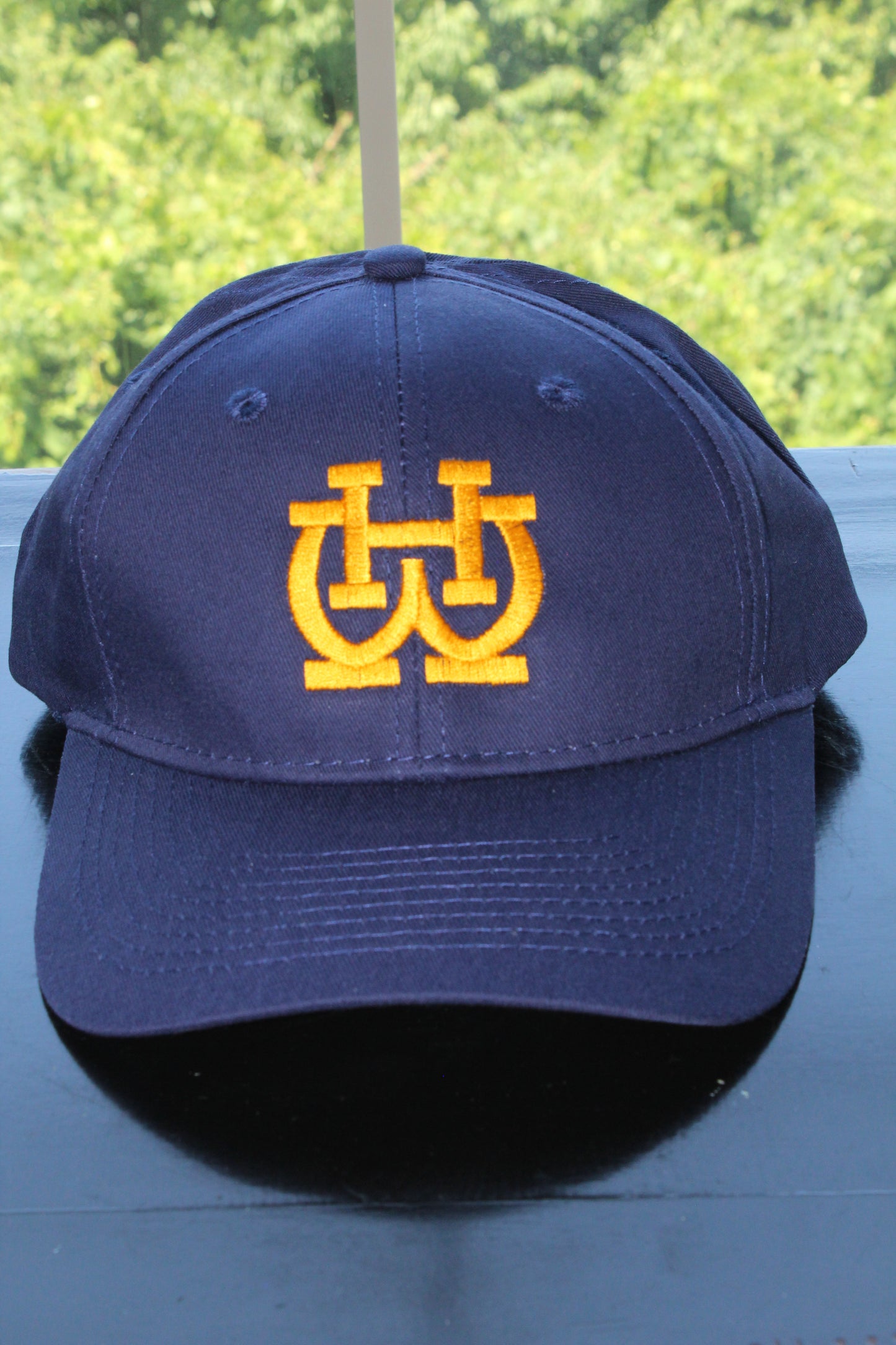 Navy Adjustable Hat with Gold "WH"