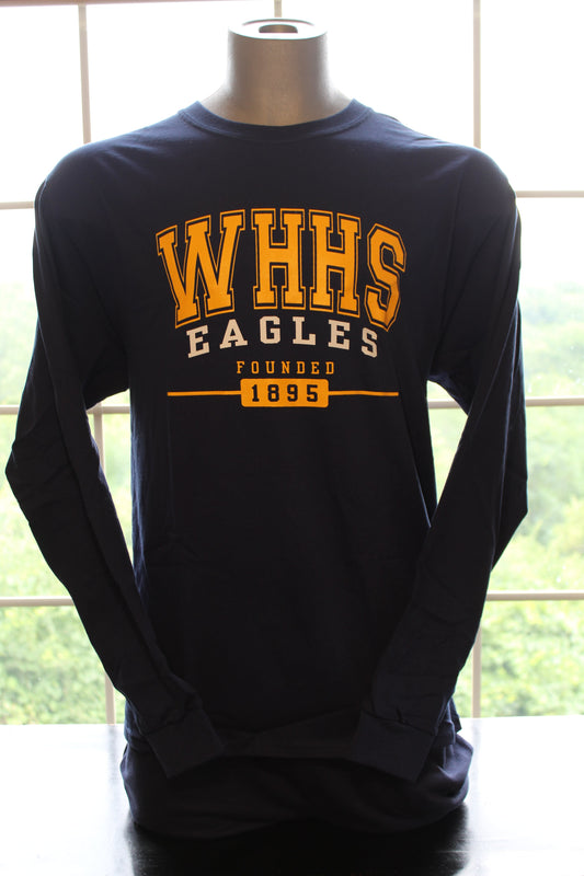 Navy Blue WHHS LS Tee