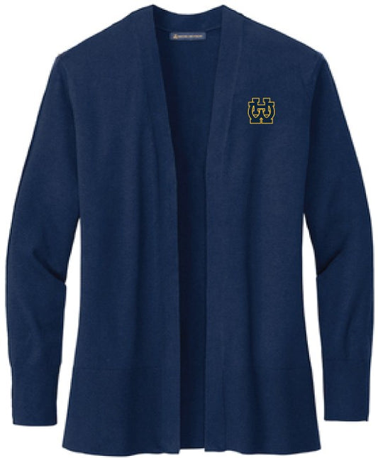 Navy Blue Women's Long Cardigan Sweater - Brooks Brothers