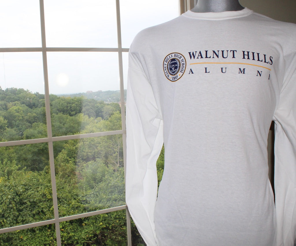 Alumni White LS Tee - Gray or White