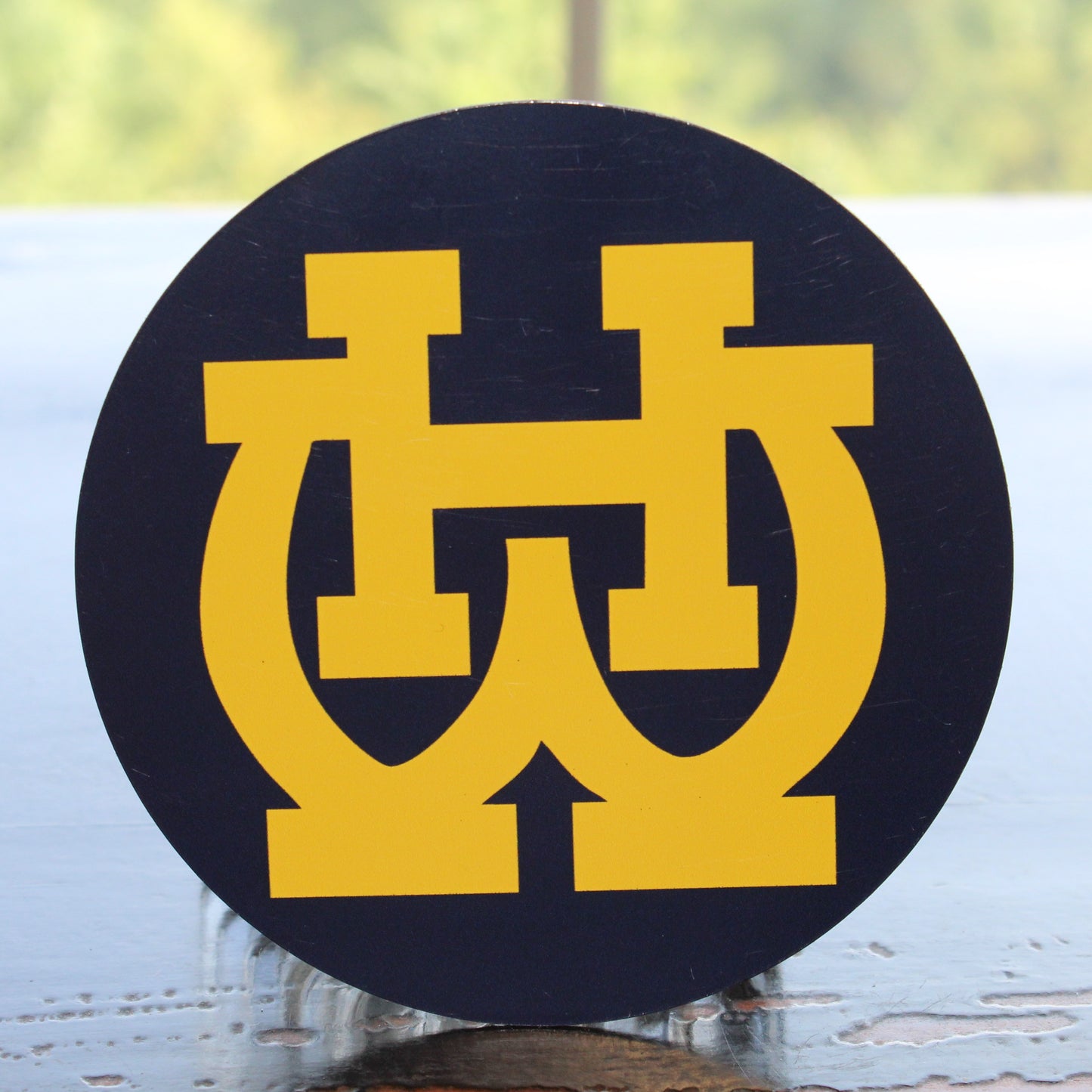 Navy "WH" Car Magnet