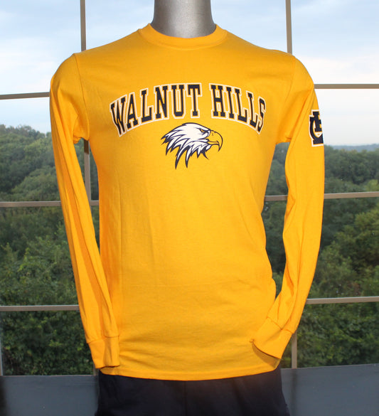 Gold LS Eagle Tee -WH on arm